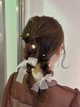 シェリ(Cheri) ツイン×編みおろし ヘアアレンジ