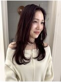 レイヤーカット×ベリーブラウン