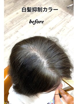 セシル(Cecil) 白髪抑制カラー【before】