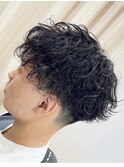 波巻きパーマ