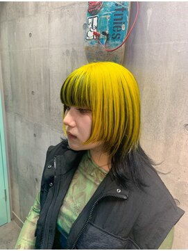 アールイーバイインク 渋谷(Re. by INK.) ウルフカット/ハイトーン/ミディアムウルフ/ハッシュカット