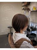 ナチュラルウルフショートにオリーブカラー