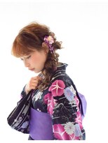 ネオリーブエクラ 上野御徒町店(Neolive eclat)&nbsp;サイドアップ編込み　アースカラー