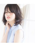 【aRietta】シースルーバングで大人カジュアルなふわミディ♪