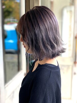 フェーディン(fa/din) ラベンダーグレージュ切りっぱなしボブ