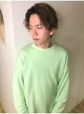 前下がりマッシュ×ソフトツイストパーマ