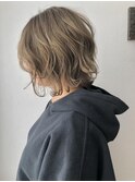レイヤーボブ シフォンベージュ