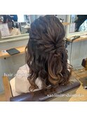 【W-新宿店 担当Satomi】ゆるふわハーフアップ/結婚式セット