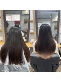 泉区　泉中央　縮毛矯正　髪質改善　トリートメント　艶髪カラー