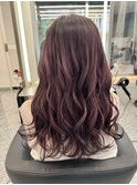 大人可愛いふんわりカールミストバング外国人風カラーブリーチ