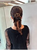 【長まなみ】結婚式◎二次会♪褒められミディアムあみおろしヘア