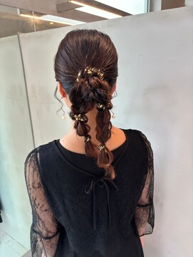 ガリカ 博多(Gallica) 【長まなみ】結婚式◎二次会♪褒められミディアムあみおろしヘア