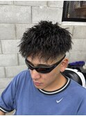 ツイストパーマ×フェード