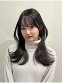 韓国風/レイヤー/小顔/前髪カット/髪質改善/グレージュ/透明感