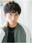 20代30代ニュアンスデザイン黒髪マッシュパーマY草加