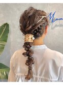 Moana【川口】#ヘアセット#編みおろし#結婚式#二次会#ロング