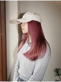 pink・重めロング
