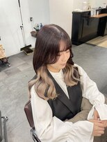 アオ(AO。)&nbsp;インナーカラー/ハイトーンベージュ/レッドブラウン