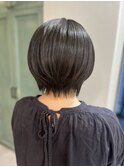 襟足すっきり！上品ショート × イルミナカラーで艶と深みを