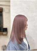 ピンクベージュ/カット/カラー/ブリーチ/トリートメント