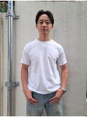 アメカジ×センターパート