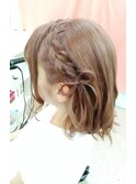 編み込みリボンヘア☆+゜