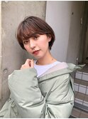 前髪/セシルカット/ココアブラウ/大人かわいい