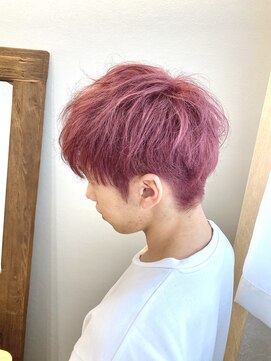 ウェッジ プレミアムヘアーサロン(WEDGE) men's pail pink マッシュショート
