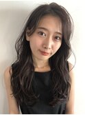 イメチェンヘアスタイル/フェミニンロング/ダークアッシュ