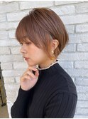 大人かわいいショート チョコレート　大人ガーリー　プリカール