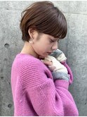 大人可愛い　耳かけショートボブ　小顔　ショートヘア　表参道
