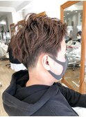 かき上げヘア　ニュアンスマッシュ　サイドパート　韓国マッシュ