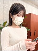 グレージュ×ボブ