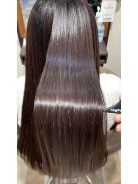 バランスヘアクリニック 南仙台駅前店(Balance hair clinic) 髪質改善カラー[タイトストレート/ミルクチョコレート]30代/40代