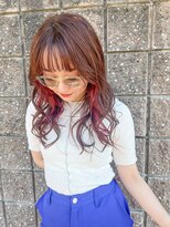 ミニム ヘアー(minim hair) red pink inner color