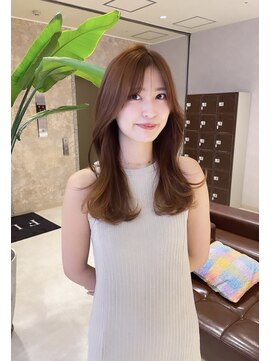 フラヴ(FLEVE) _ラテオレンジ×レイヤーカット×顔まわりカット