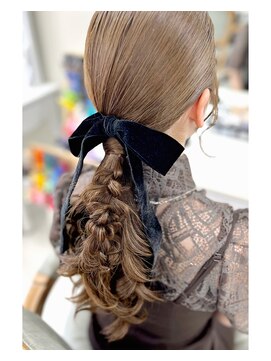 セットサロン ココ ローポニー×編みおろし