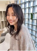 ゆるふわロングベージュカラーブリーチしない透明感カラー