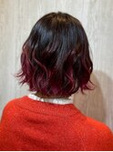 ピンクレッドグラデーション【TELA HAIR】