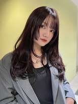 ニューヨークニューヨーク 梅田茶屋町店(NYNY)&nbsp;ロングレイヤー　暖色カラー　ワインレッド　カシスカラー