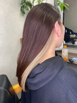 アトリエナガノ(atelier nagano) ニュアンスカラー/センターパート/ツヤ髪スタイル/ブルージュ