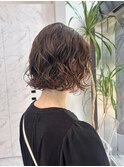 あごラインのボブパーマ