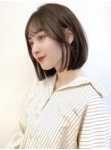 Say大人可愛い.ぱつっと内巻き切りっぱなし重めボブ小顔カット