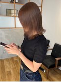 切りっぱなしボブベージュ【イルミナカラー/縮毛矯正/髪質改善】