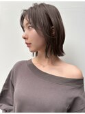 切りっぱなしボブパーマ外ハネ2wayバング小顔t106