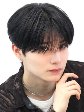 エイド 恵比寿(aid) ナチュラルシースルーマッシュショートダウンパーマ黒髪ショート