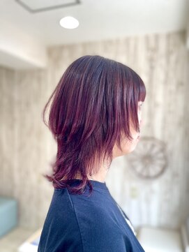 ヘアスペース エアリス(Hair space Earth) ウルフ×カシスレッド