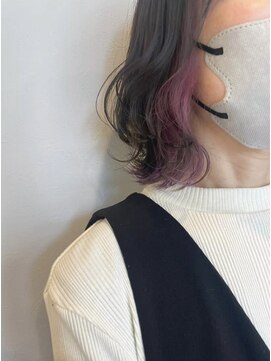 ヘアーラニッシュ 船橋店(hair Lanish) ピンクベージュ/20代30代40代/イヤリングカラー/インナーカラー