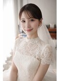 ウェディングヘアウエディング髪型顔まわり前髪ヘアアレンジ