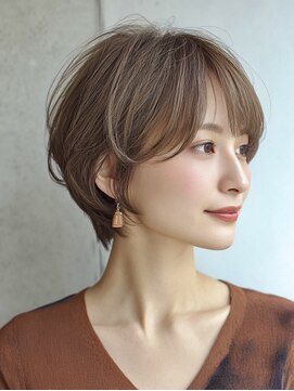 ハーツ(Heart's) 大人ショートボブ白髪ぼかし脱白髪染め30代40代50代60代♪